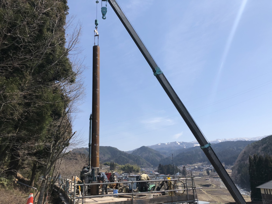 JFEの地すべり抑止杭　（災害復旧工事など）